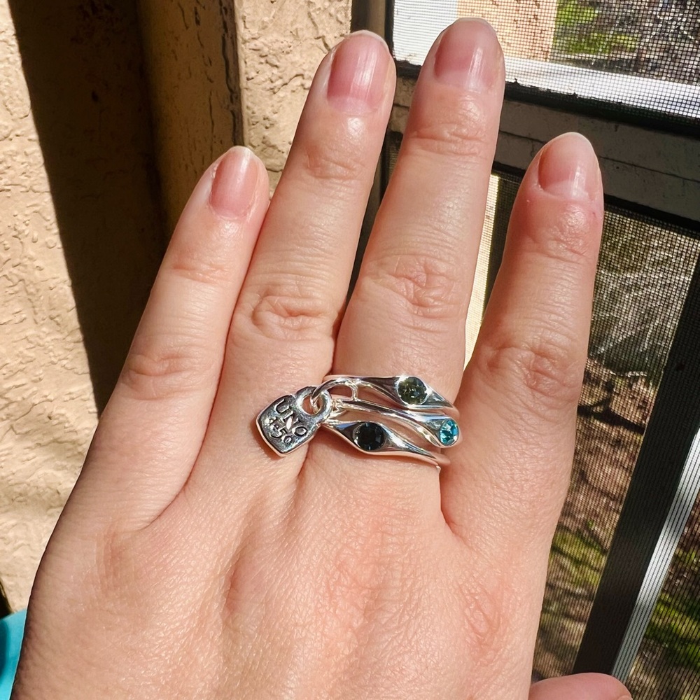 Multi-Stone Trio Rings - Size 9 - Picture 3 of 8